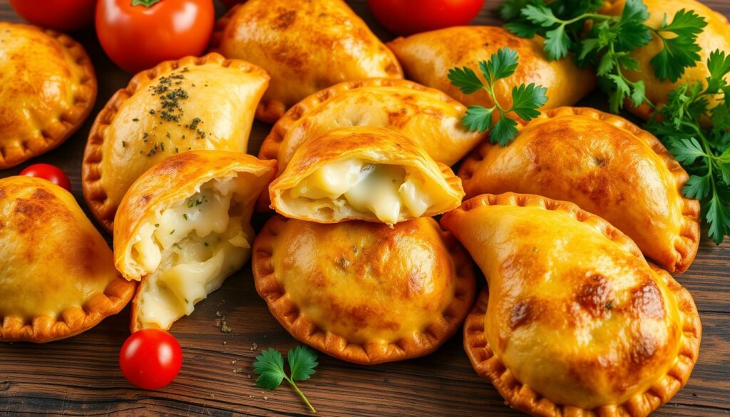 Vielfältige Variationen von Empanadas mit Käse